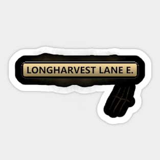 LONGHARVEST LANE E. Sticker